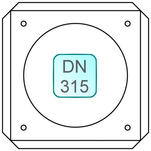 Bild von Mauerblende INOX DN315