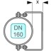 Bild von Wandhalterung INOX DN160 X=49-94 mm