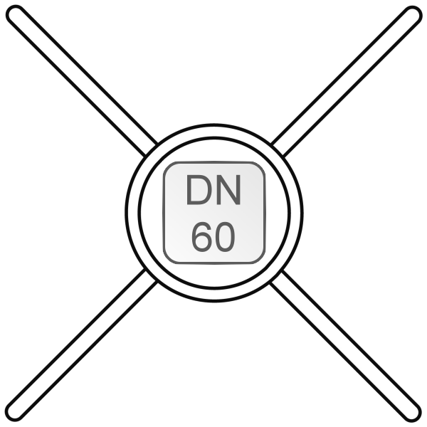 Bild von Montagekreuz für Flexrohr DN 60