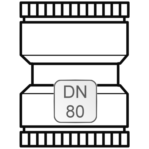 Bild von Flexrohr Schraub-Kupplung PP DN80