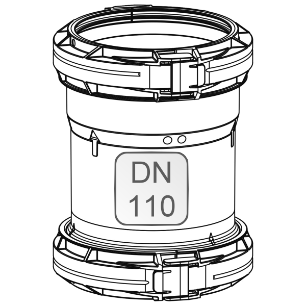 Bild von Flexrohr Kupplung PP DN110