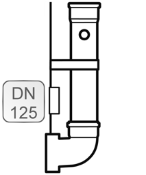 Bild von Kesselanschluss-Set Bogen 87° DN125 