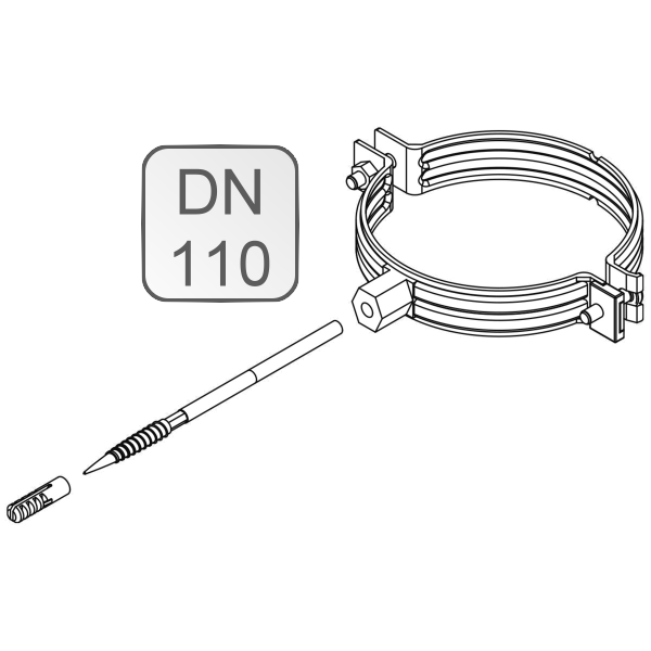 Bild von Rohrschelle DN110 Flexrohr MB