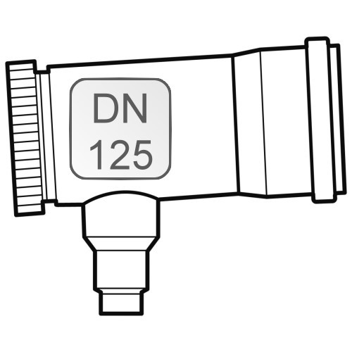 Bild von Endstück PP DN125 mit Kondensatablauf
