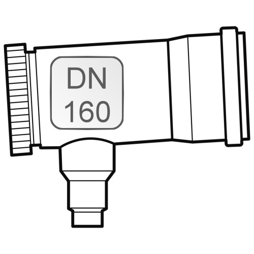 Bild von Endstück PP DN160 mit Kondensatablauf