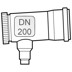 Bild von Endstück PP DN200 mit Kondensatablauf