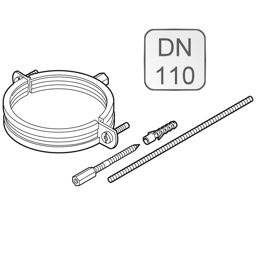 Bild von Rohrschellen-Set DN 110 mit Stockschraube