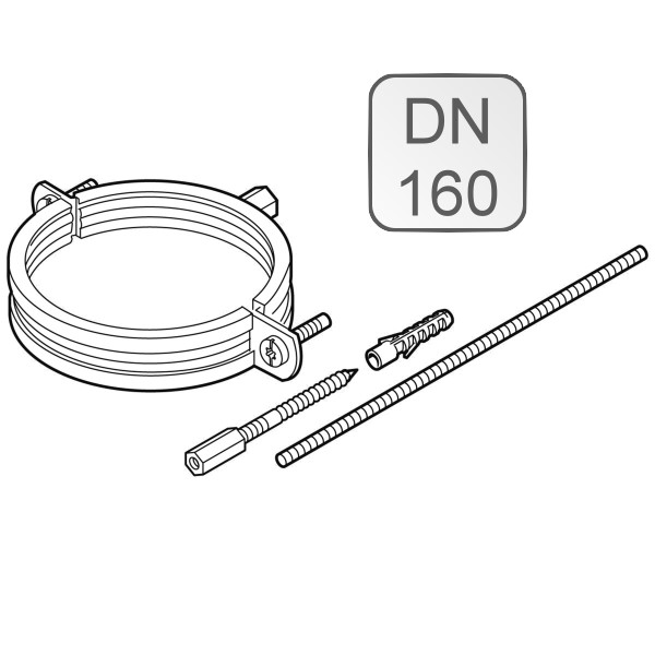 Bild von Rohrschellen-Set DN 160 mit Stockschraube