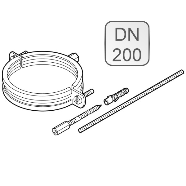 Bild von Rohrschellen-Set DN 200 mit Stockschraube