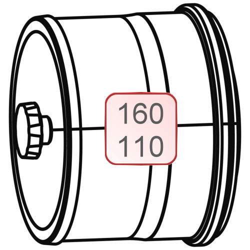 Bild von Endstück konzentrisch DN160/110 L=148 mm Kaskade