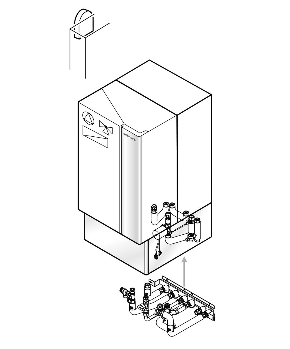 Bild von Paket WTC-GW 25-B K-35P ohne Zirkulation, Anschluss hinten