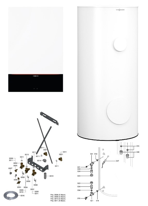 Bild von Paket Vitodens 200-W B2HH 2,5-11kW mit 3,5 Zoll Display