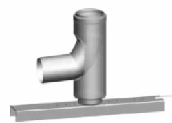 Bild von Stützbogen 87° DN60 einwandig