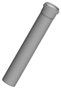 Wolf Abgasrohr DN80, Länge 1000mm, aus Polypropylen bis 120°C