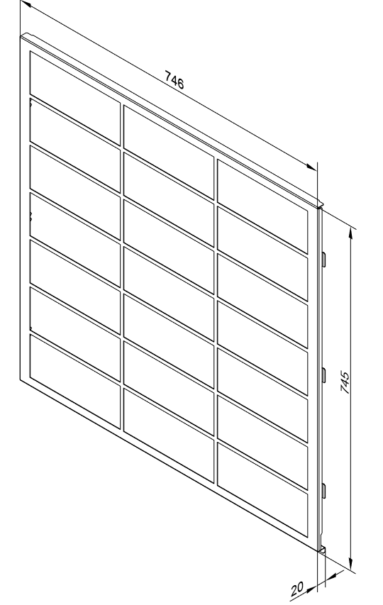 Bild von Design-Verkleidung Schutzgitter (1 Ventilator) VC 2XX-A S