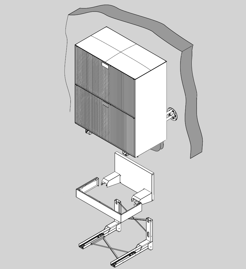Bild für Kategorie Aufstellung Außeneinheit Wandkonsole und Wanddurchführung