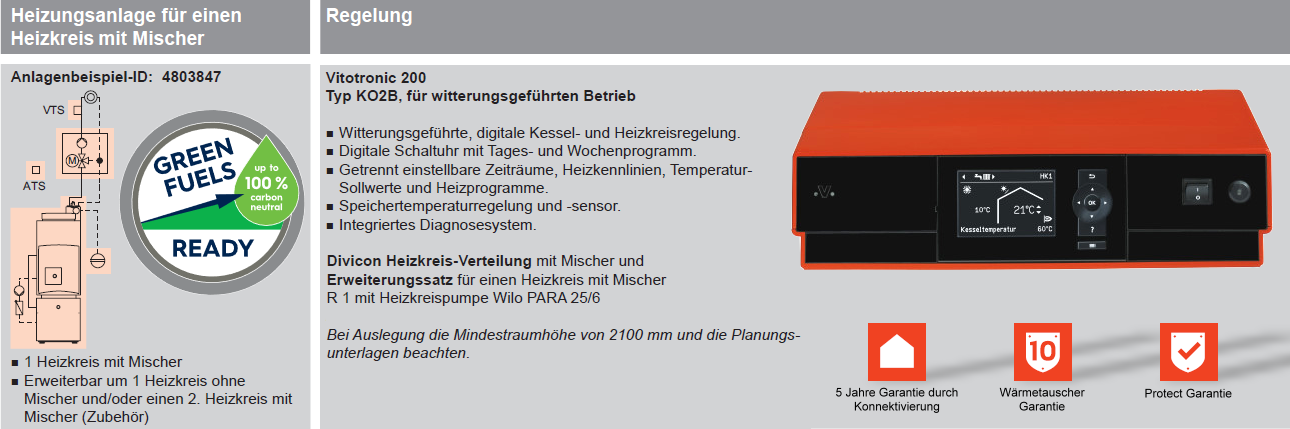 Viessmann Vitorondens 200-T Paket mit untergestelltem Speicher