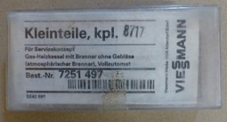 Zeige Details für Kleinteile-Satz Viessmann 7251497 Bild von Kleinteile-Satz Viessmann 7251497