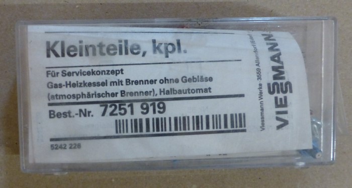 Bild von Kleinteile komplett für atmosphärische Gaskessel