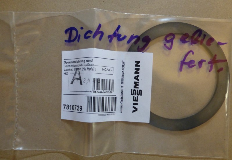 Bild von Ersatz Speicherdichtung 4'' rund