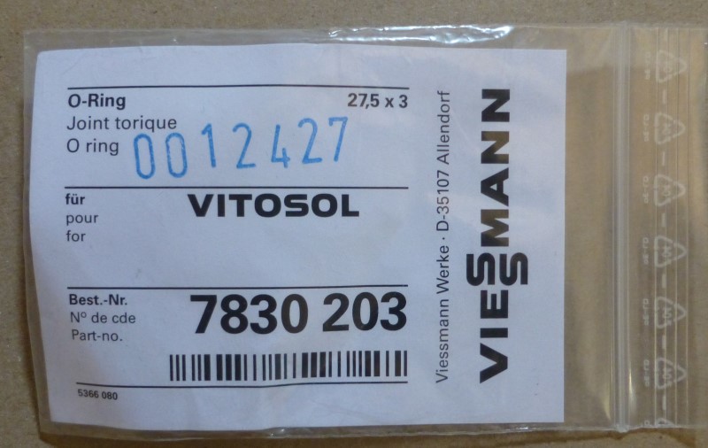 Bild von Ersatz O-Ringe Ø27,5 x 3 mm Vitosol