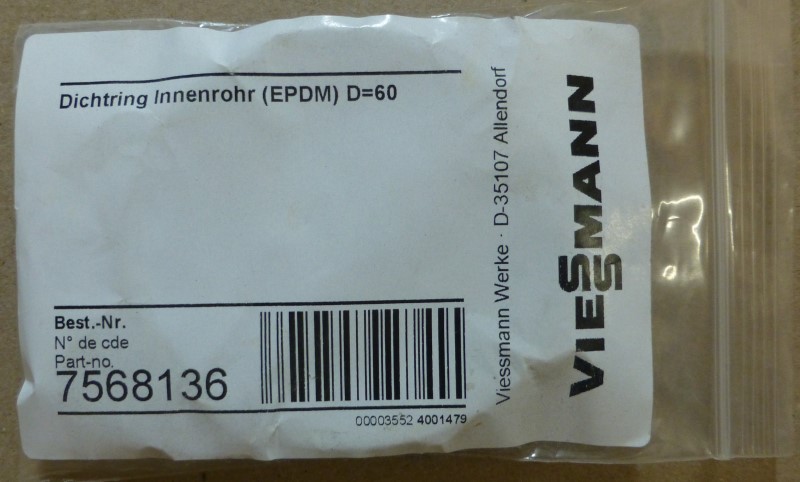 Bild von Dichtring Innenrohr (EPDM) Ø60 mm