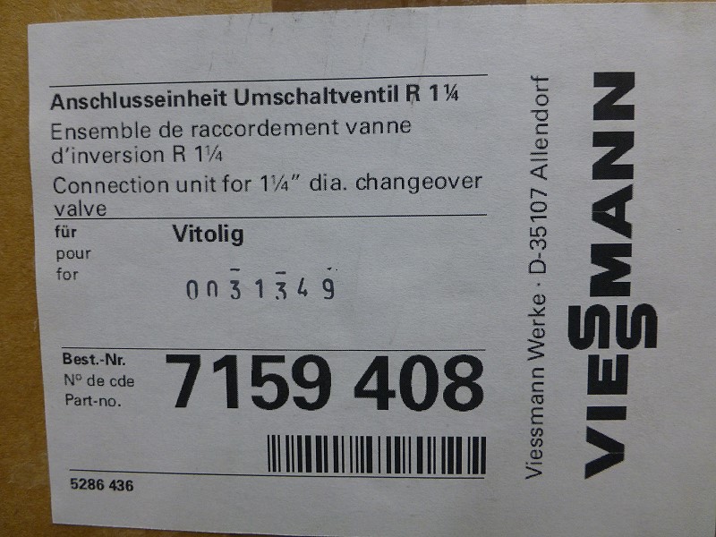 Bild von Anschlusseinheit Umschaltventil 1 1/4'' Vitolig