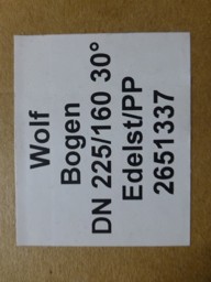 Zeige Details für 30 Grad Bogen für Luft-/Abgasrohr DN160/225 Bild von 30 Grad Bogen für Luft-/Abgasrohr DN160/225
