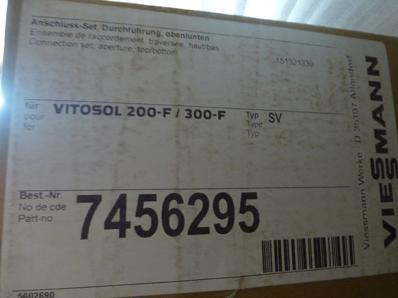 Bild von Anschluss-Set Vitosol, Durchführung oben/ unten