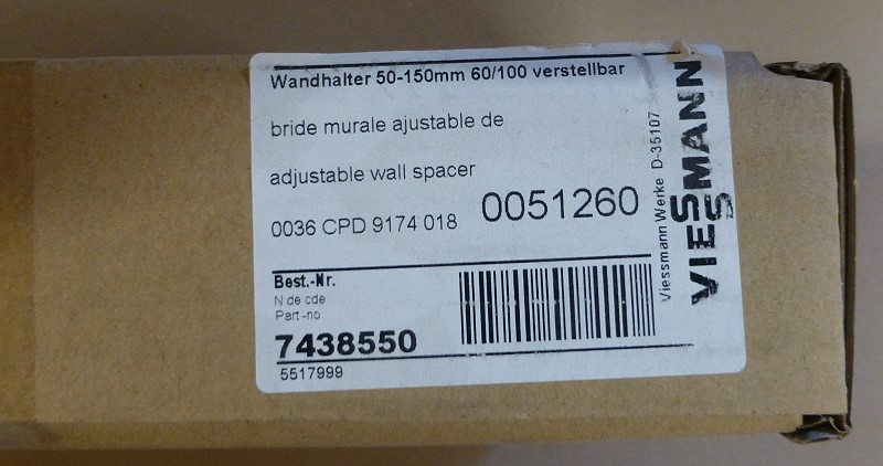 Bild von Wandabstandhalter Ø60/100 Edelstahl