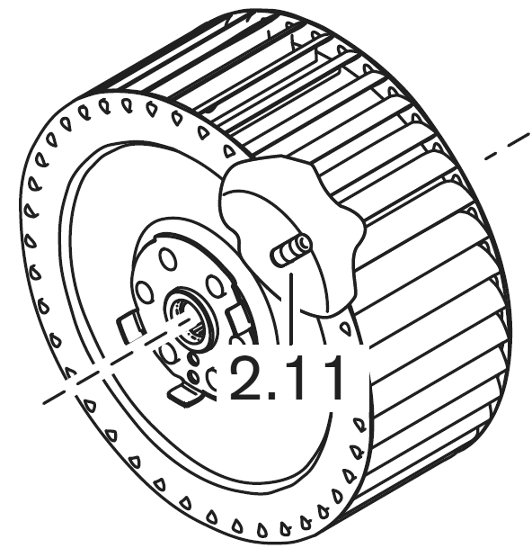 Bild von Gebläserad W30/Drehzahl TLR-S 180X71,6-L S1 50-60Hz