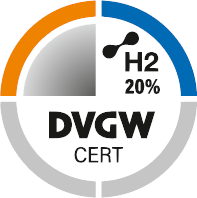 DVGW cert 20% H2
