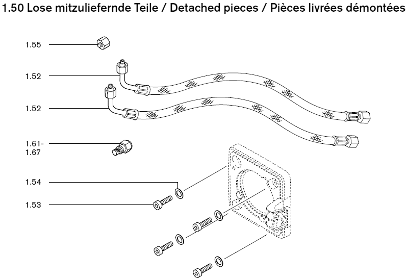 Ersatzteile WL5-B lose mitgeliefert