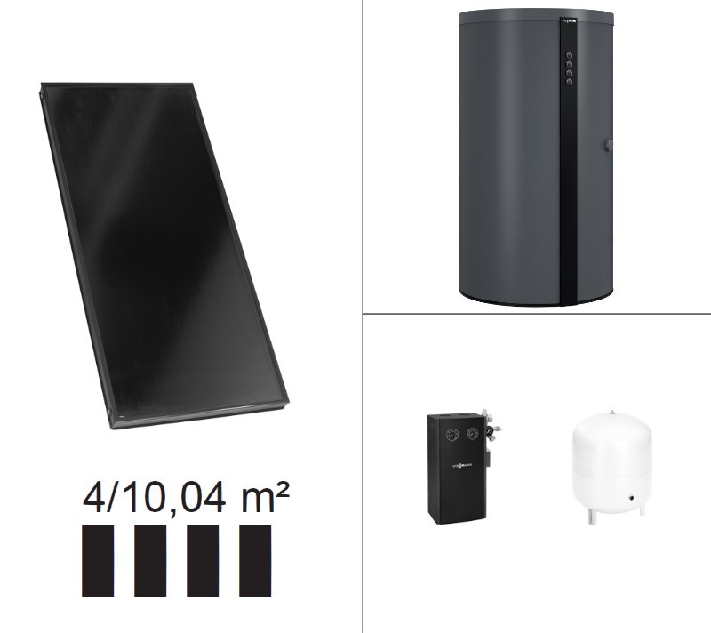 Bild von Paket Vitosol 200-FM, 4x SV2F, HU Vitocell 340-M 750 Liter, Solarmodul