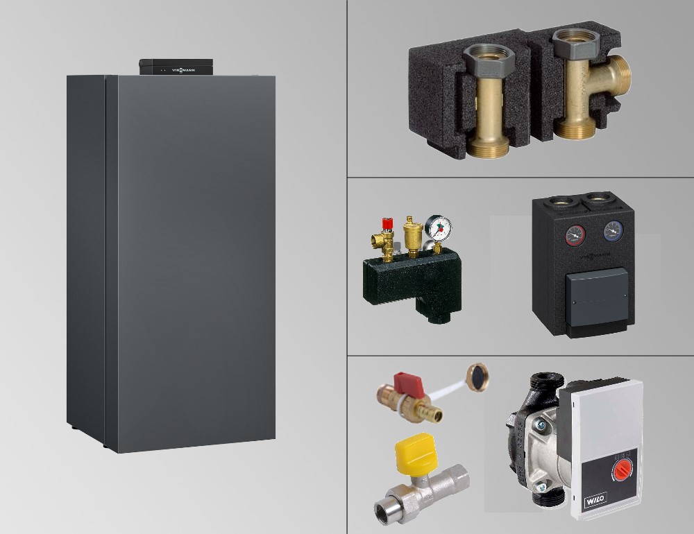 Bild von 13 kW Heizkesselpaket Vitocrossal 300 mit Mischer