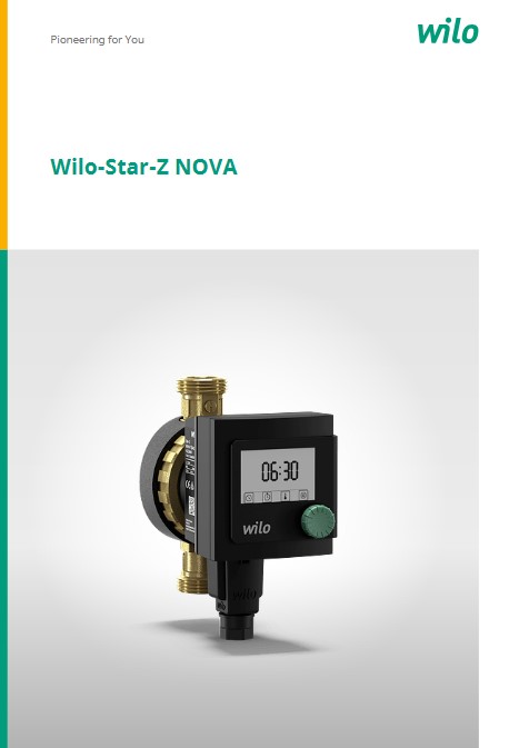 Handbuch Wilo Star-Z-Nova für Trinkwasserzirkulation