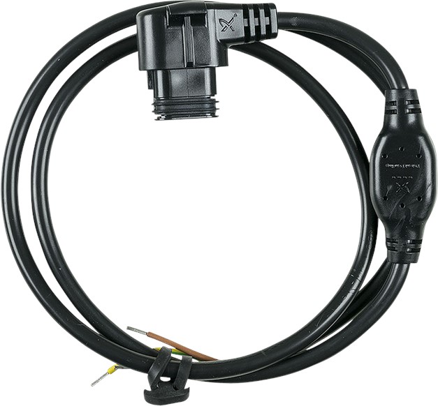 Bild von ALPHA-Stecker, abgewinkelt, mit 1 m Kabel und NTC