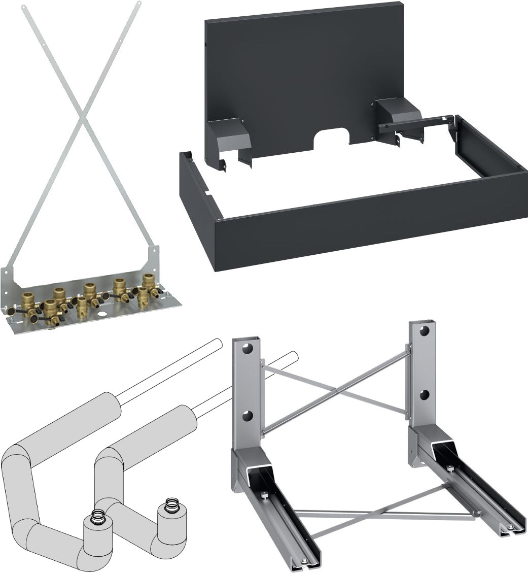 Bild von Wandkonsole + Wanddurchführung mit Zubehör + Designverkleidung