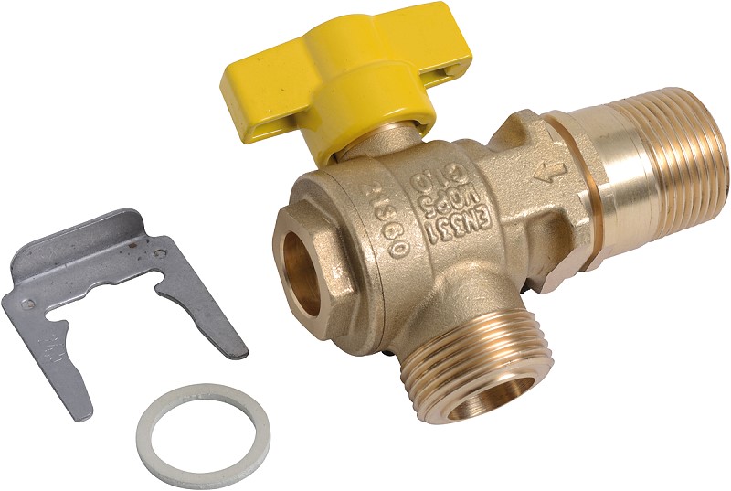 Bild von Gaseckhahn DN20 mit TAE G3/4-R3/4