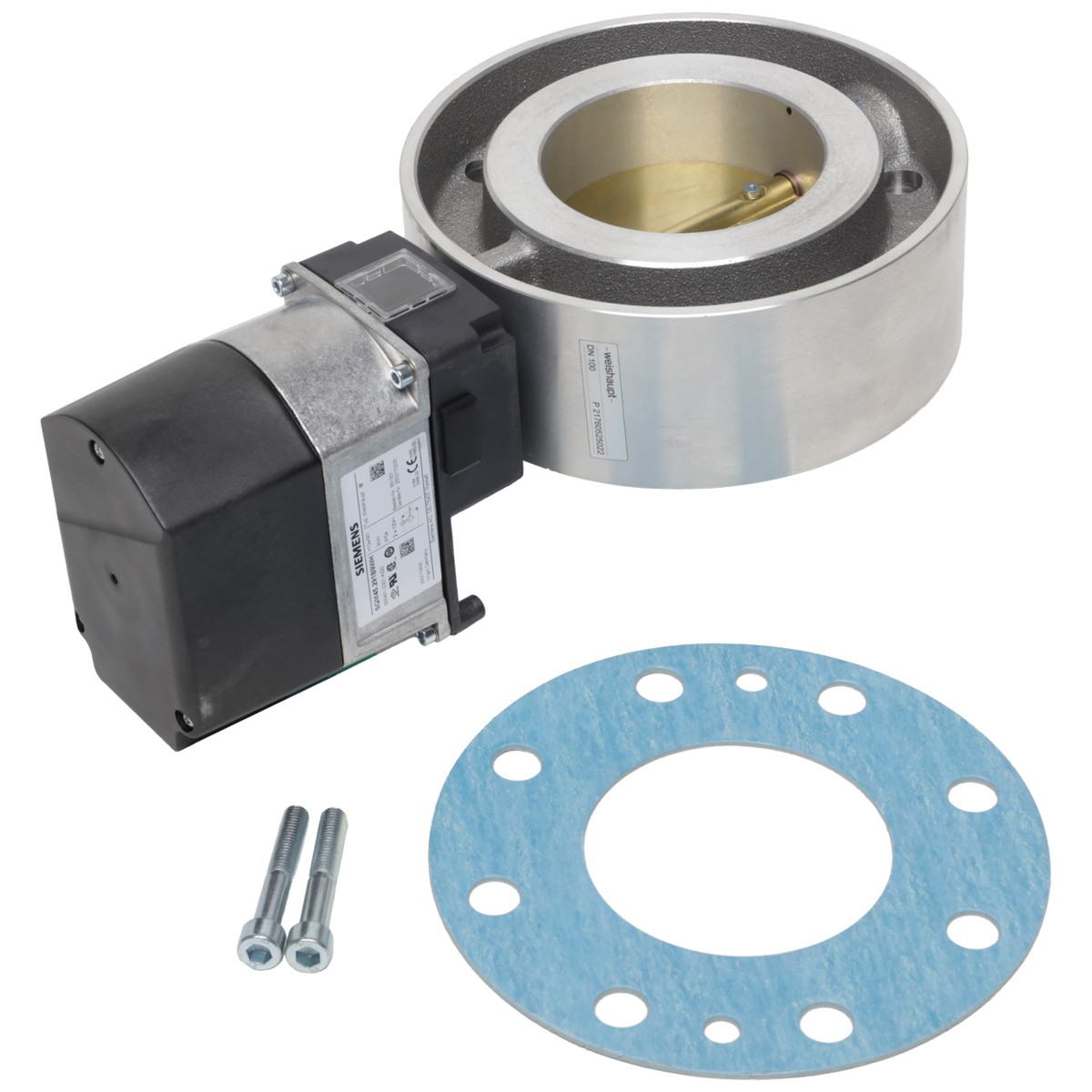 Bild von Gasdrossel DN100 W-FM mit Stellantrieb SQM45