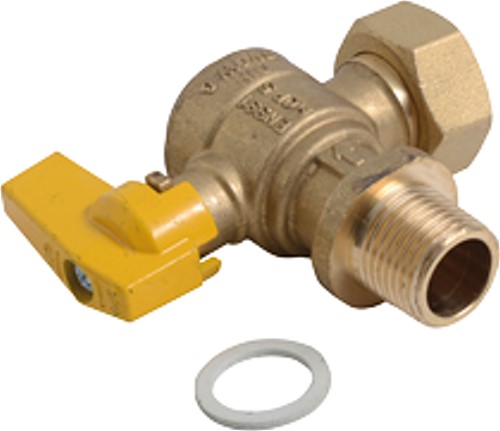 Bild von Gas-Eckhahn G3/4 x R1/2 mit TAE