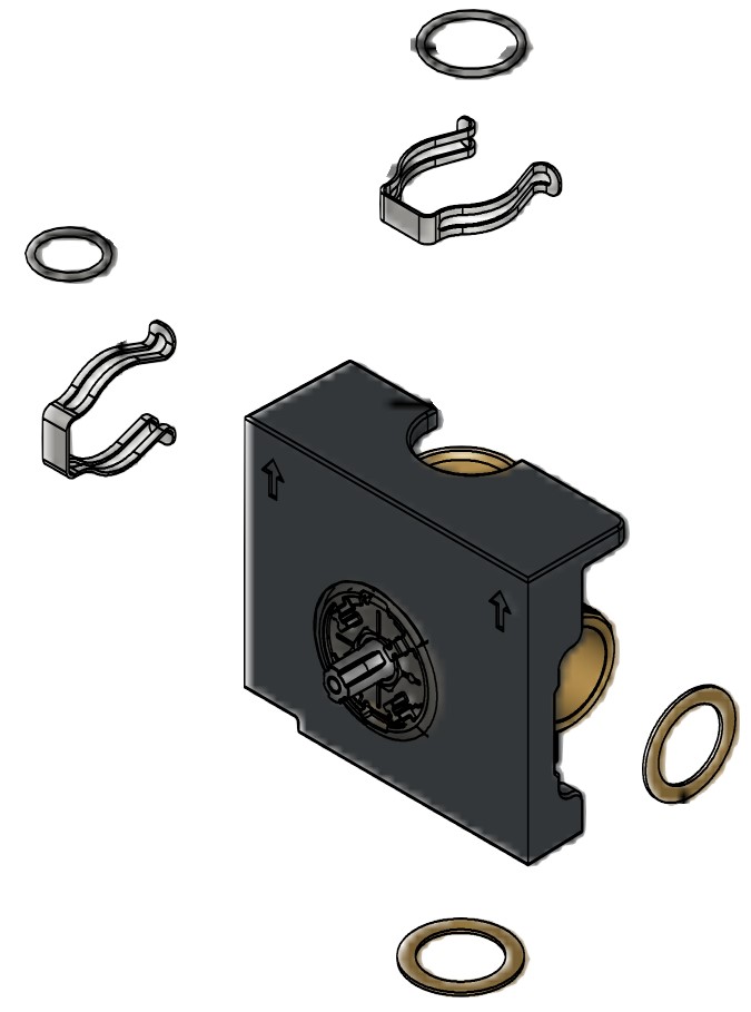 Bild von 4/3-Wegeventil Gehäuse IDU Vitocal