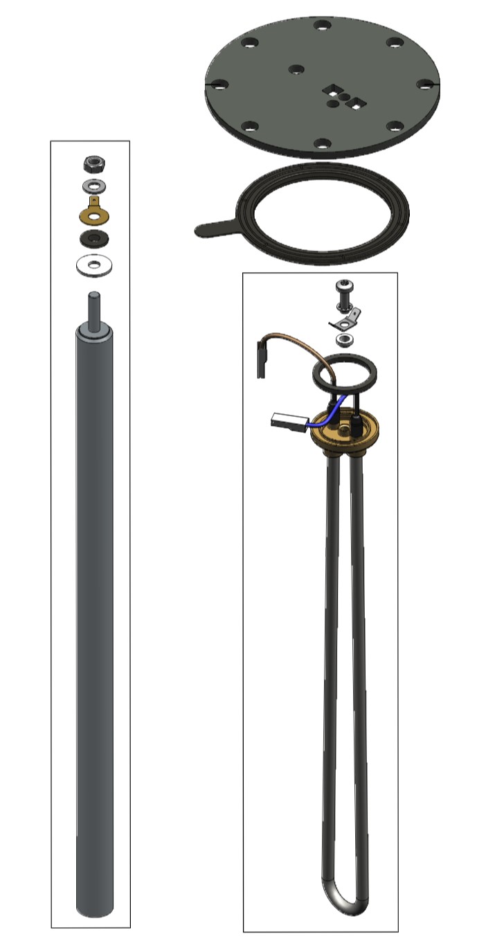 Bild von Flansch Anode und Heitzeinsatz Vitocal 060-A T0E-R290-250l