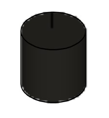 Gummipuffer Typ Ø 40 x 40 M8 x 10 mm