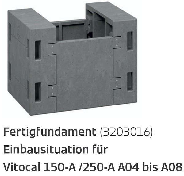 Fertigfundament für alle Viessmann Außenheiten