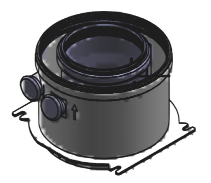 Kesselanschlussstück 80/125-80 
