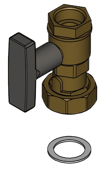 Hahn mit RS, Entleerung