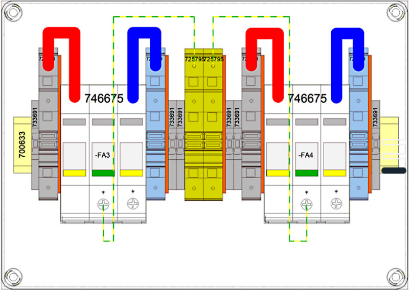 DC-Überspannungsschutz 2 Strings