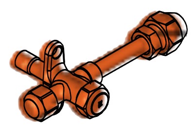 Serviceventil 5/8" für Vitocal 2xx-S Außeneinheiten