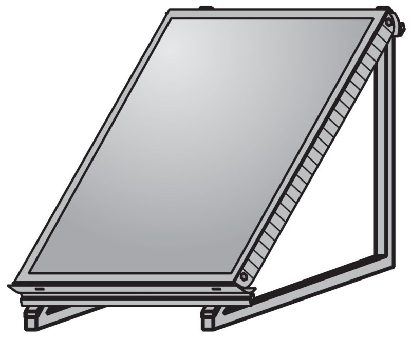 AluFlex-U Aufstellgerüst Hochformat für 1 Kollektor 